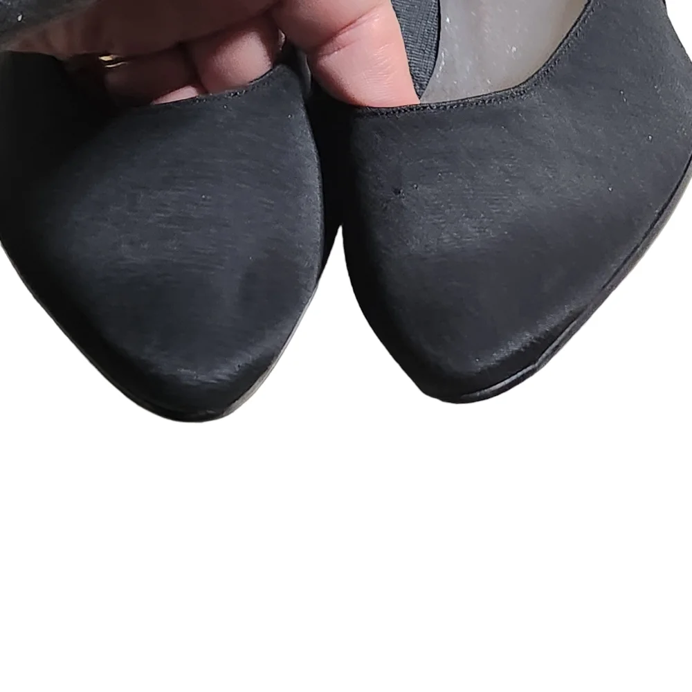 Vintage Life Stride Night Life Formal Provocative Black Fabric High Heels 9B
